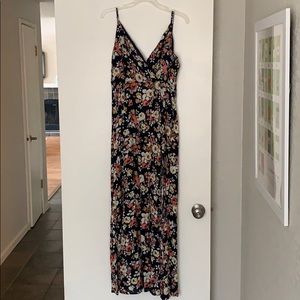 Lulus navy with floral maxi dress
